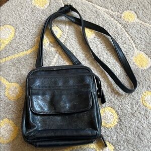 Black Fossil Purse Small Cross Body or Shoulder Adjustable Strap